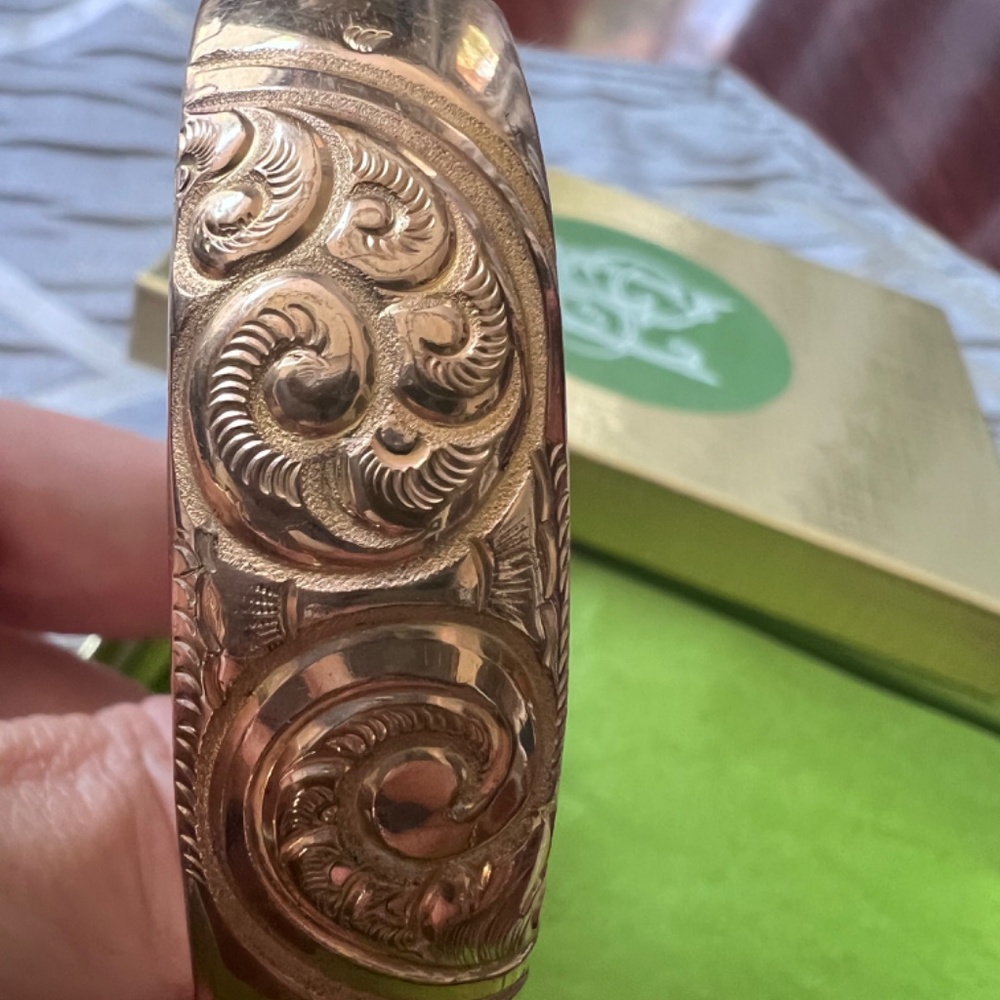 Vintage gold bangle - Picture 4 of 6